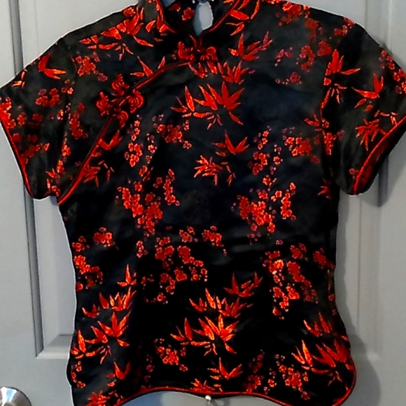 Tops - Vintage Chinese Cheongsam Womens Blouse